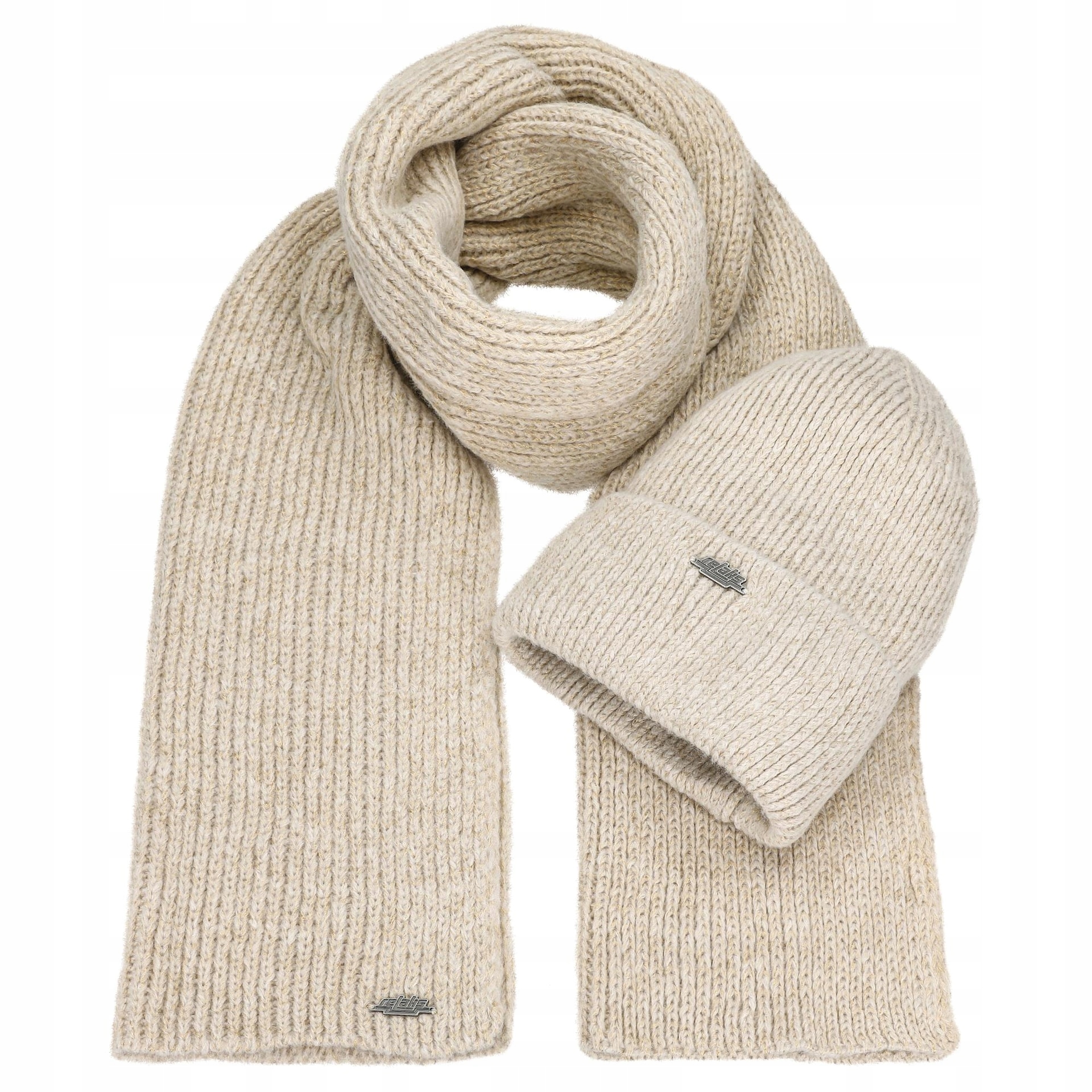 Béžová sada Relaks čepice a šála vel. One Size