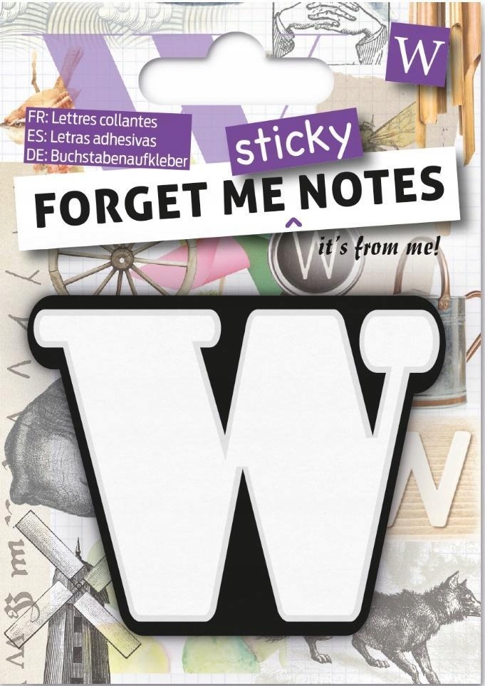 Forget Me Sticky Notes Kart Samoprzylepne Litera W