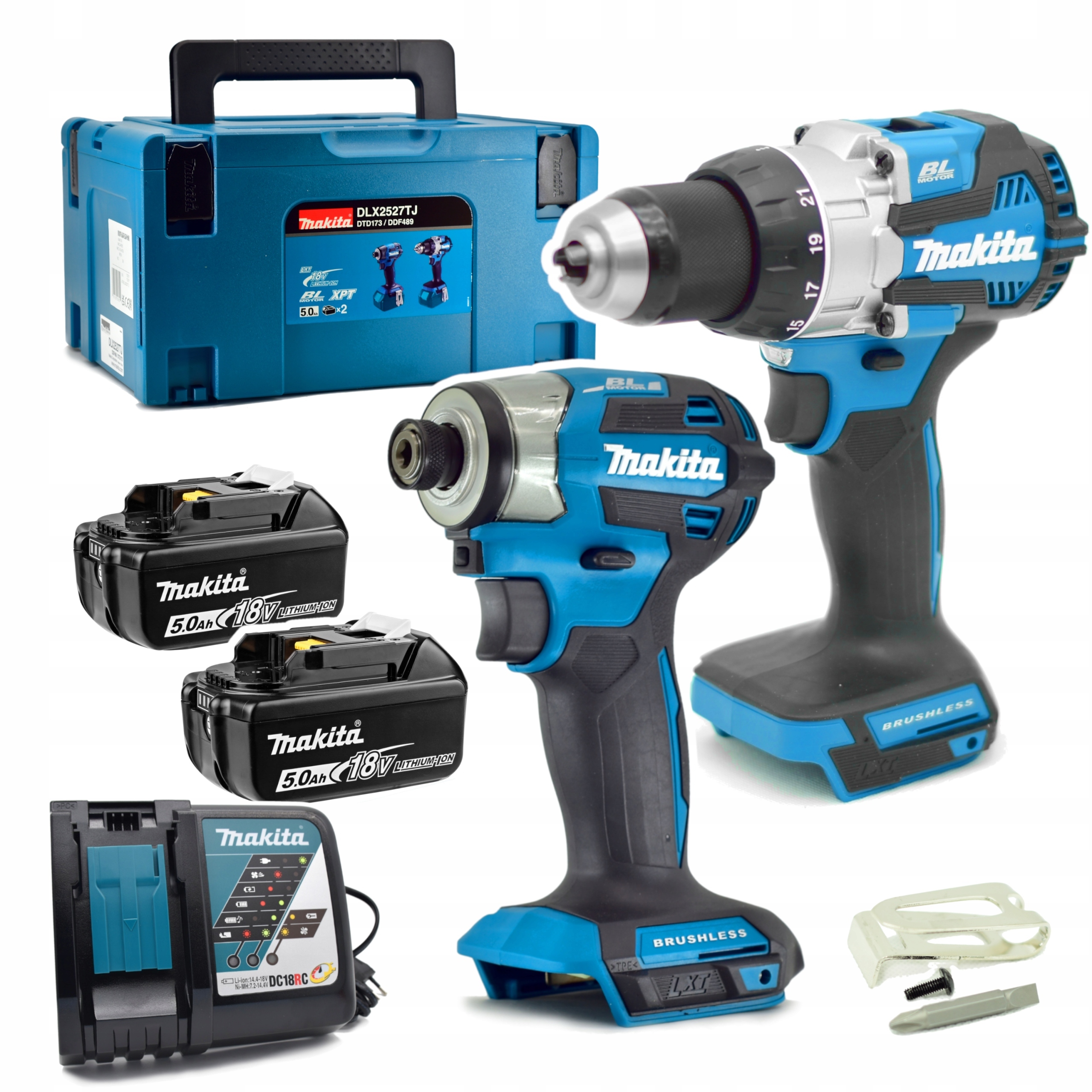 Makita Combo sada DLX2527TJ DDF489="173 2x5Ah Lxt vrtací šroubovák