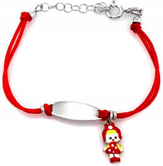 Stříbrný Náramek 925 Dětský Provázkový s přívěsky, módní vzor