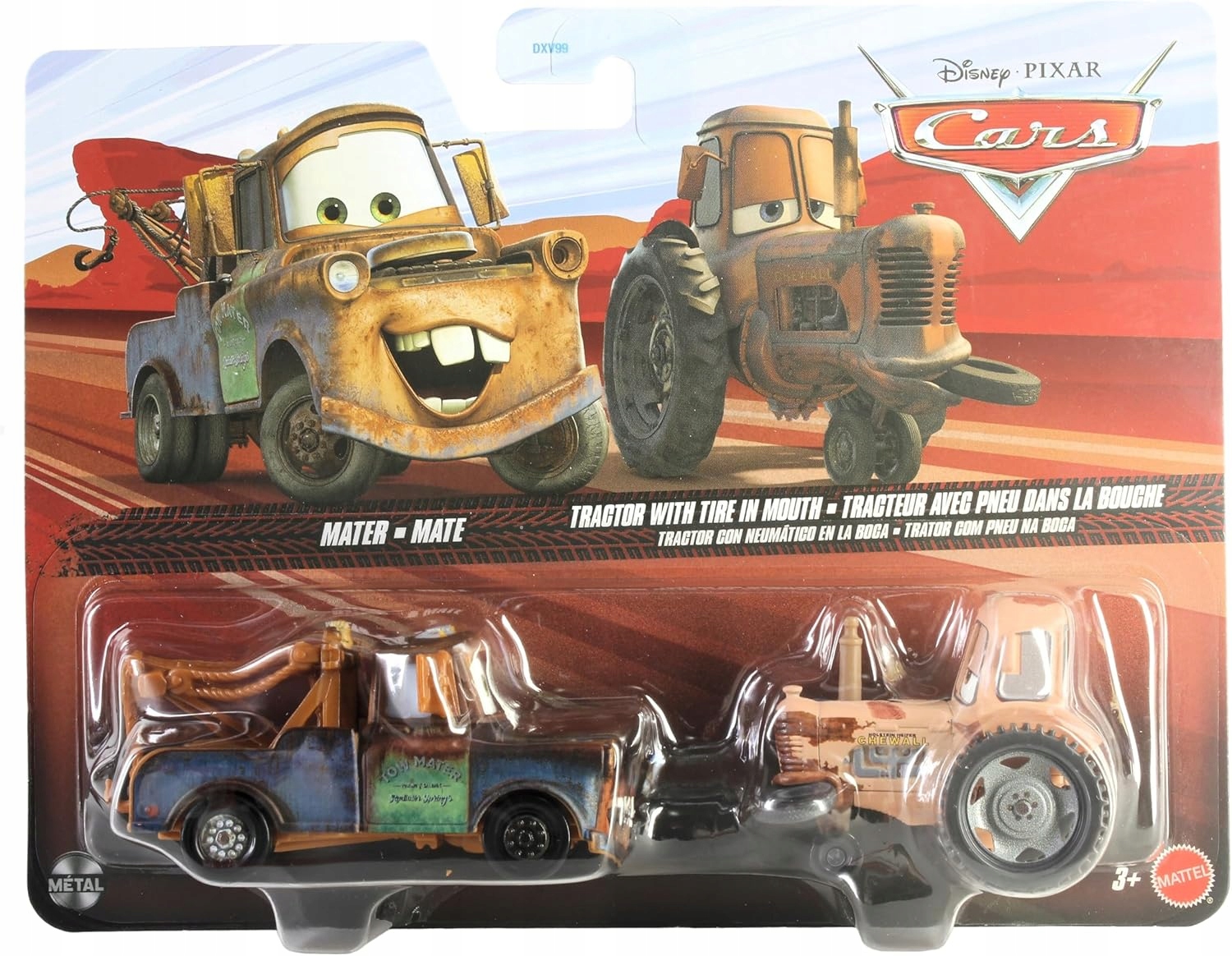 Cars Auta 2pak Złomek i Traktor z oponą 1:55 JKW71