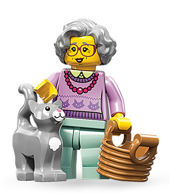 Lego minifigures Seria 11 71002 Grandma Babcia col11-14/