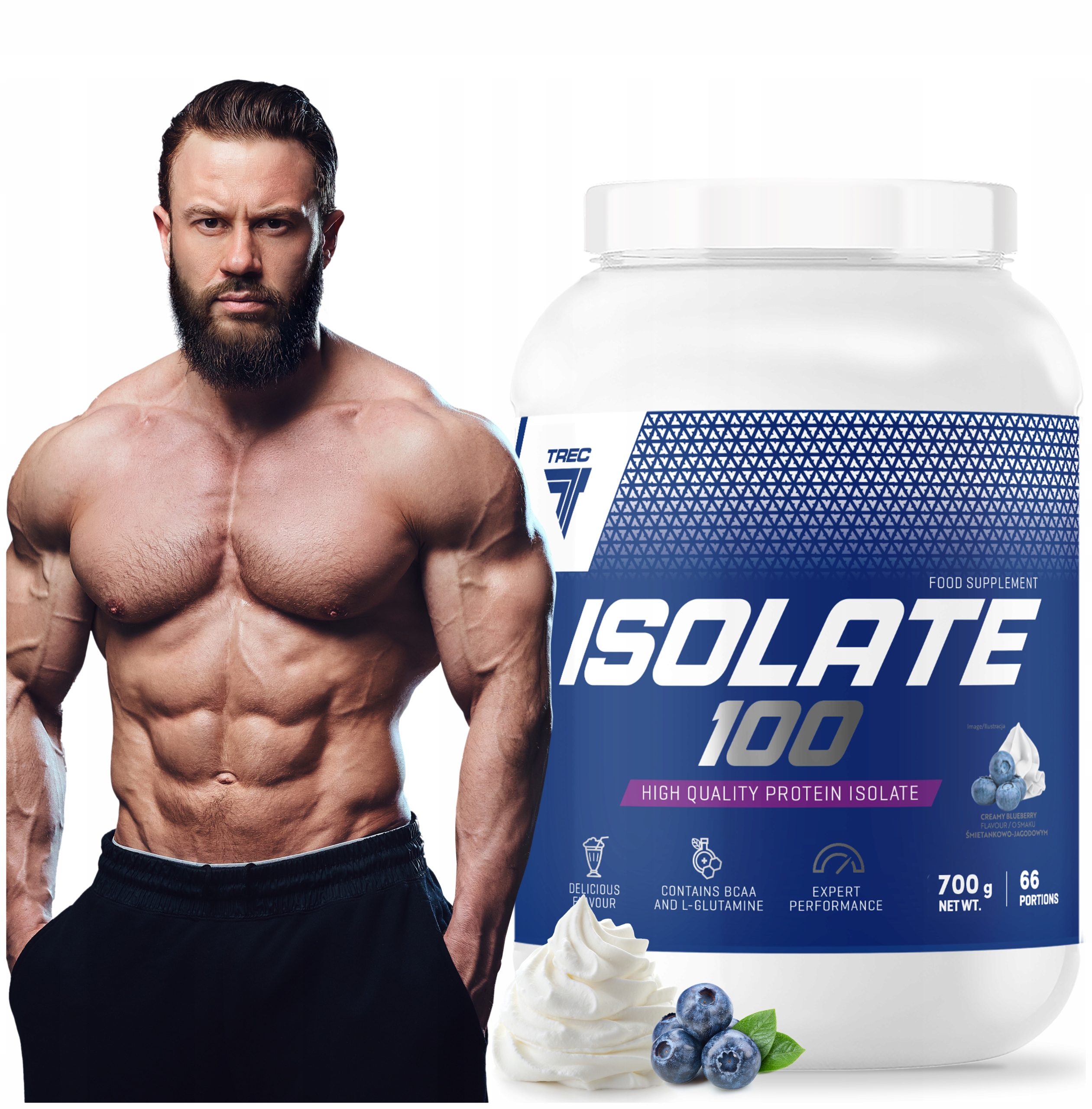 Trec Isolate 100 Bílkoviny Wpi Proteinový Izolát Syrovátky Regenerace Síla 700 g