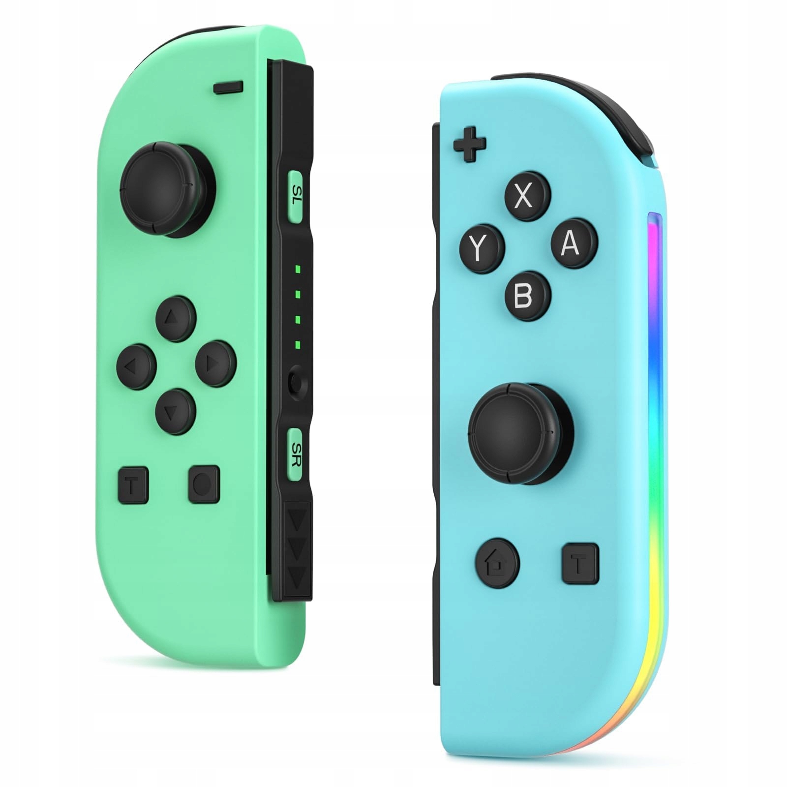 Kontrolery Bezprzewodowe Do Nintendo Switch Rgb Bluetooth Vibration, zielony