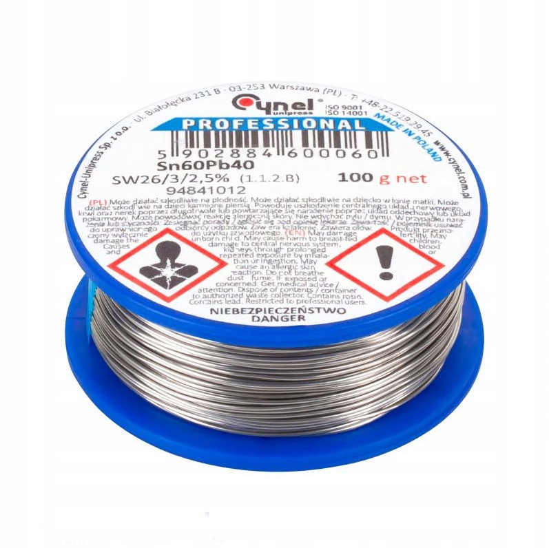 Cyna 1mm/100g Sn60Pb40 CYNEL