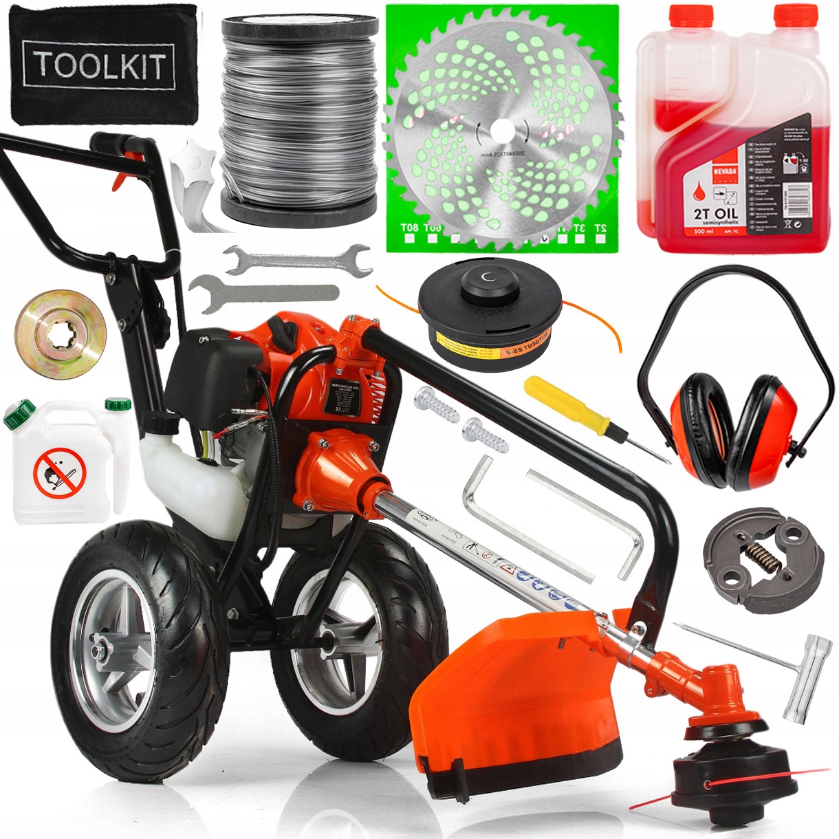 Kosa Spalinowa Demon Na Kołach Podkaszarka Zestaw