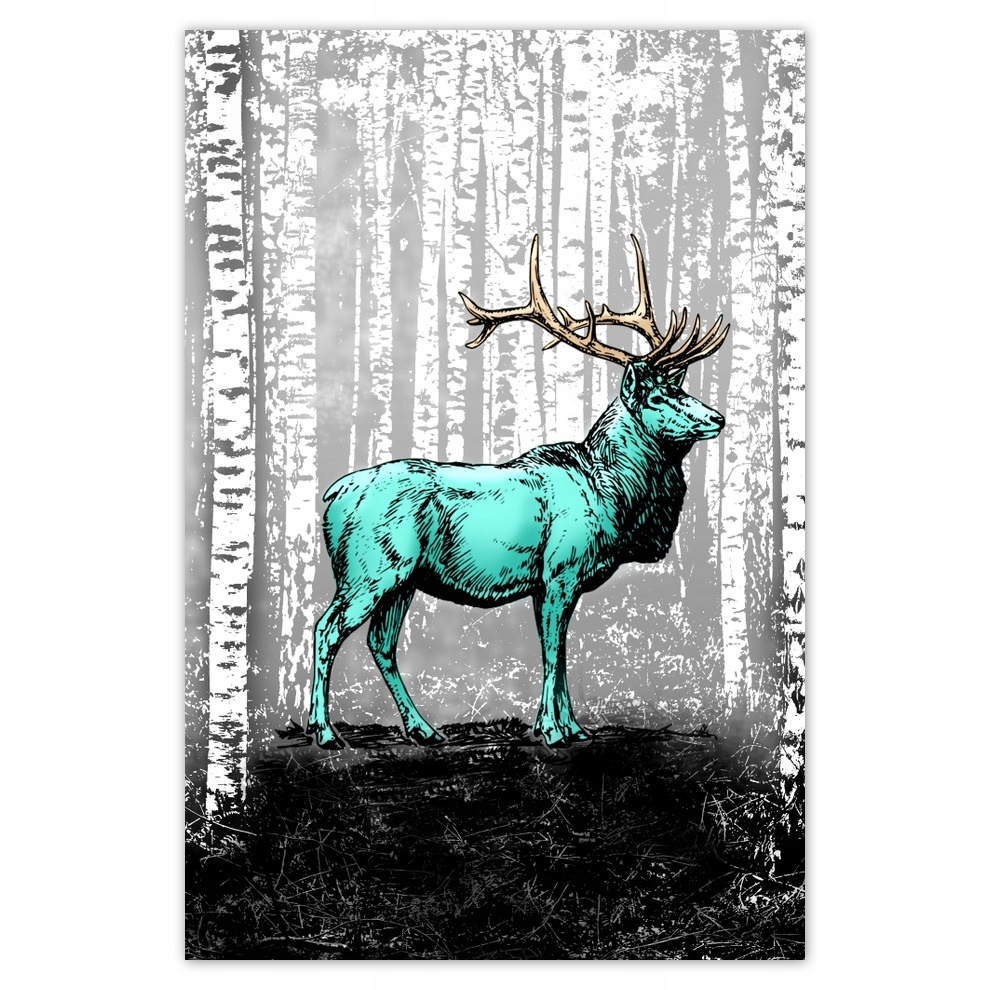 

Plakaty 62x93 Jeleń Brzoza Brzozy Las