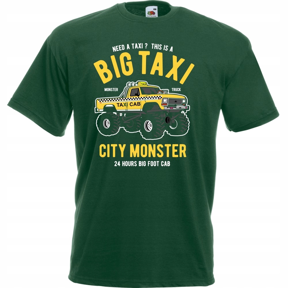 

Koszulka monster truck taxi samochód M butelkowa