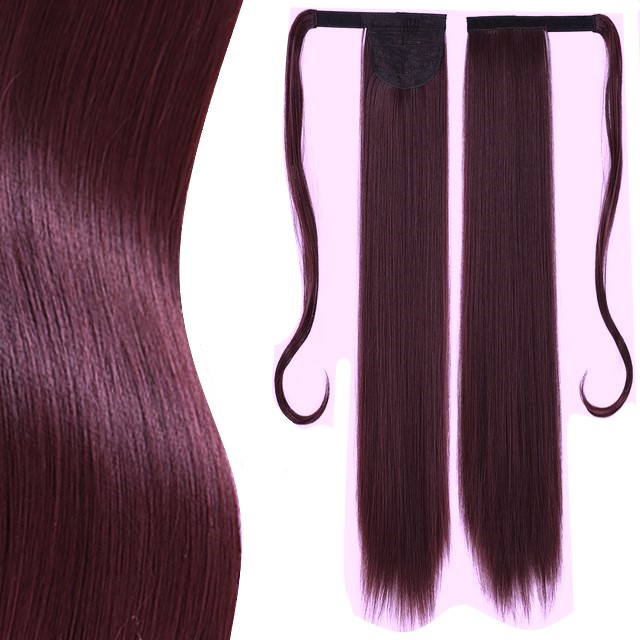 Kůň připíná vlasy jako přírodní příčesek dopinka kitka Bordo Rubín Ruby