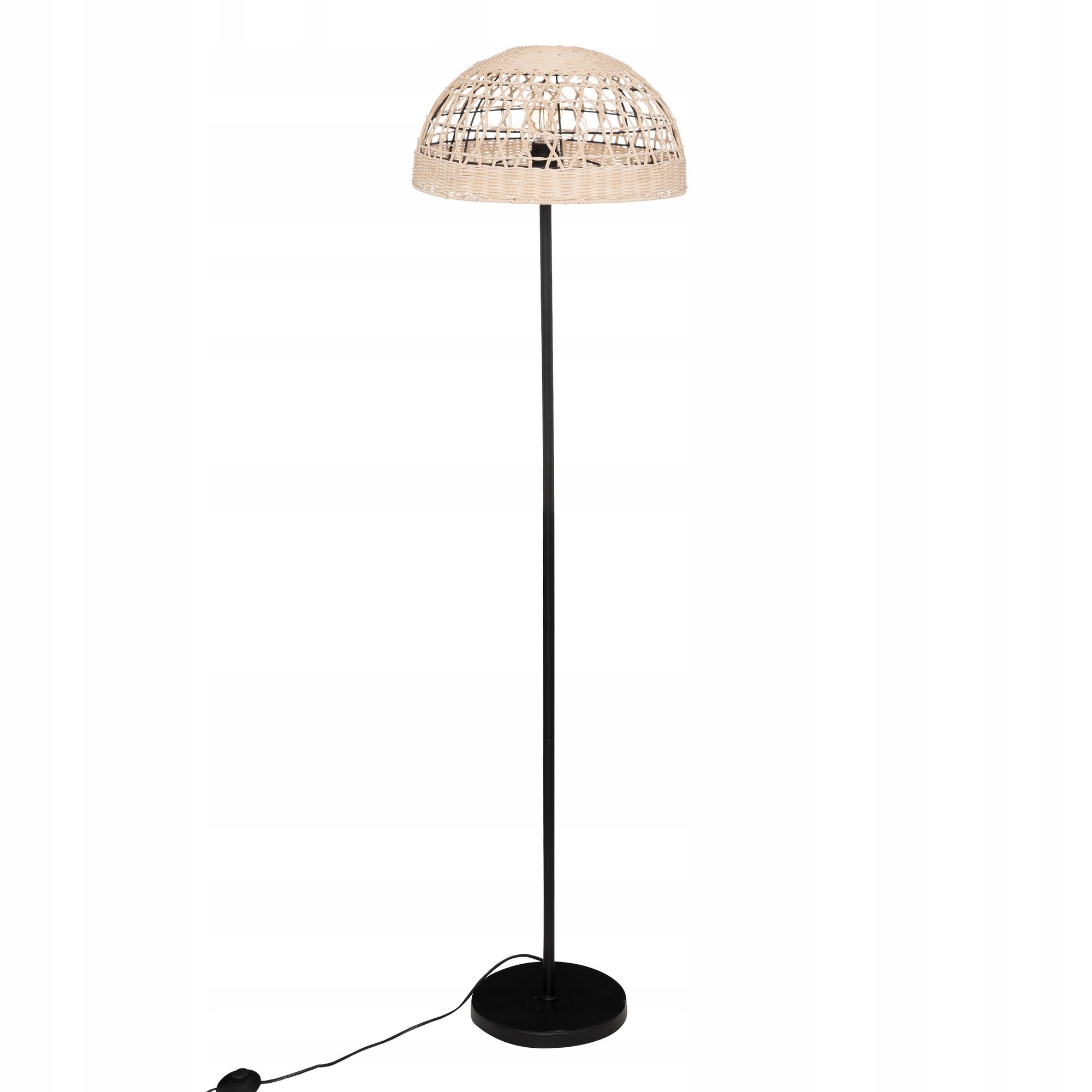 Stojacia lampa Rory s pleteným tienidlom, Ø 40 × 150,5 cm