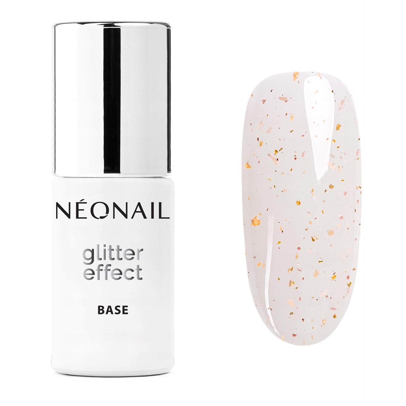 

Neonail Baza Hybrydowa Glitter Base Nude Sparkle