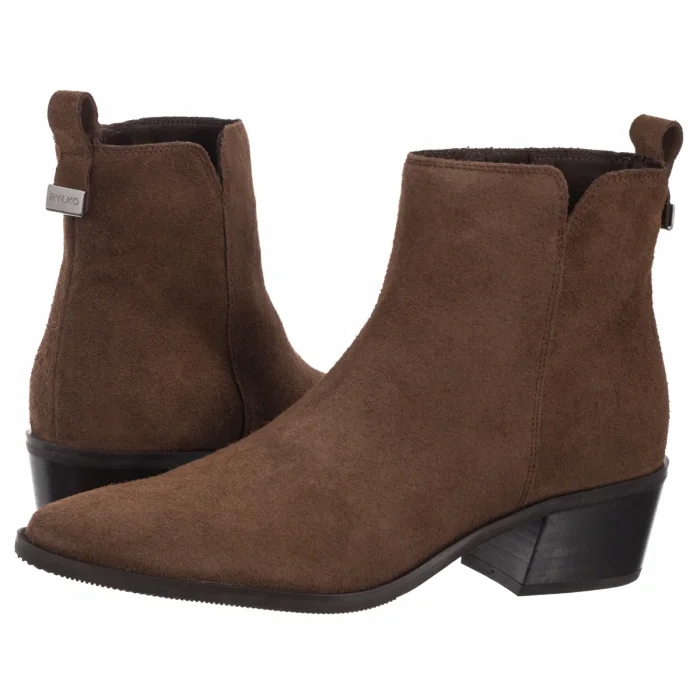 Dámské boty Kovbojské Boty Kotníkové Boty na podpatku Ryłko Hnědé 4VVL7___ _2TA
