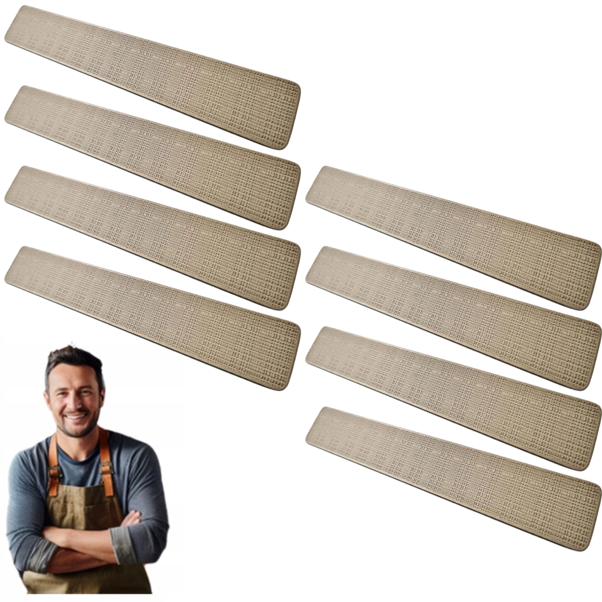 Nábytkový držiak na skrinku Zásuvky Nao 190 mm Šampanský Mat 8ks