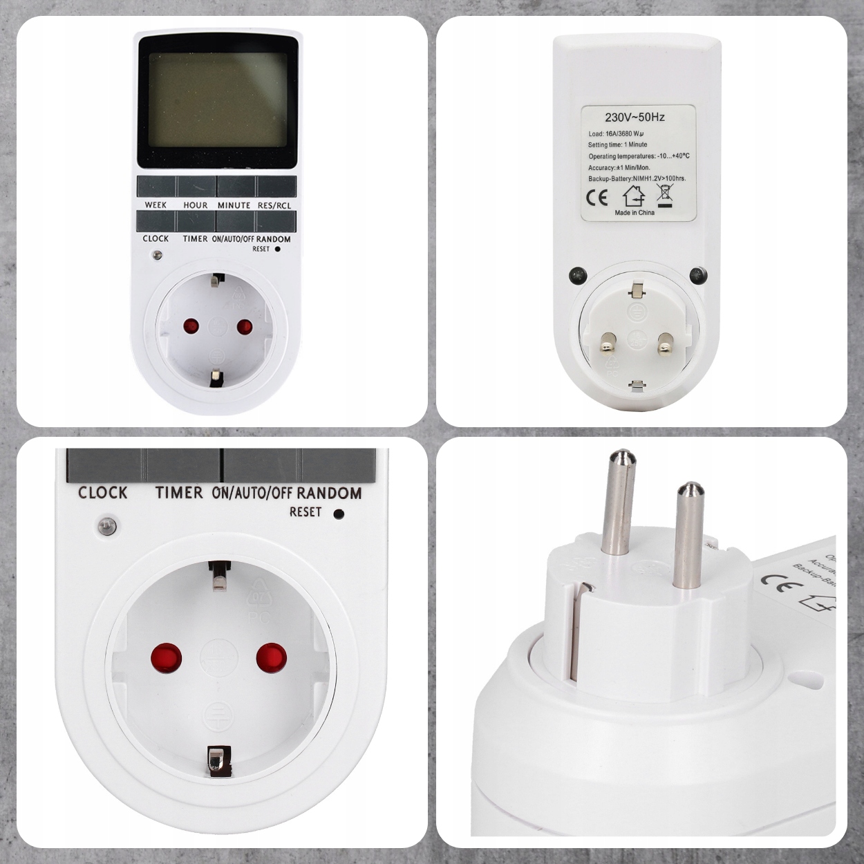 PROGRAMATOR CZASOWY TIMER WŁĄCZNIK WYŁĄCZNIK PRĄDU ENERGOOSZCZĘDNY CYFROWY Kod producenta KWE-TM02