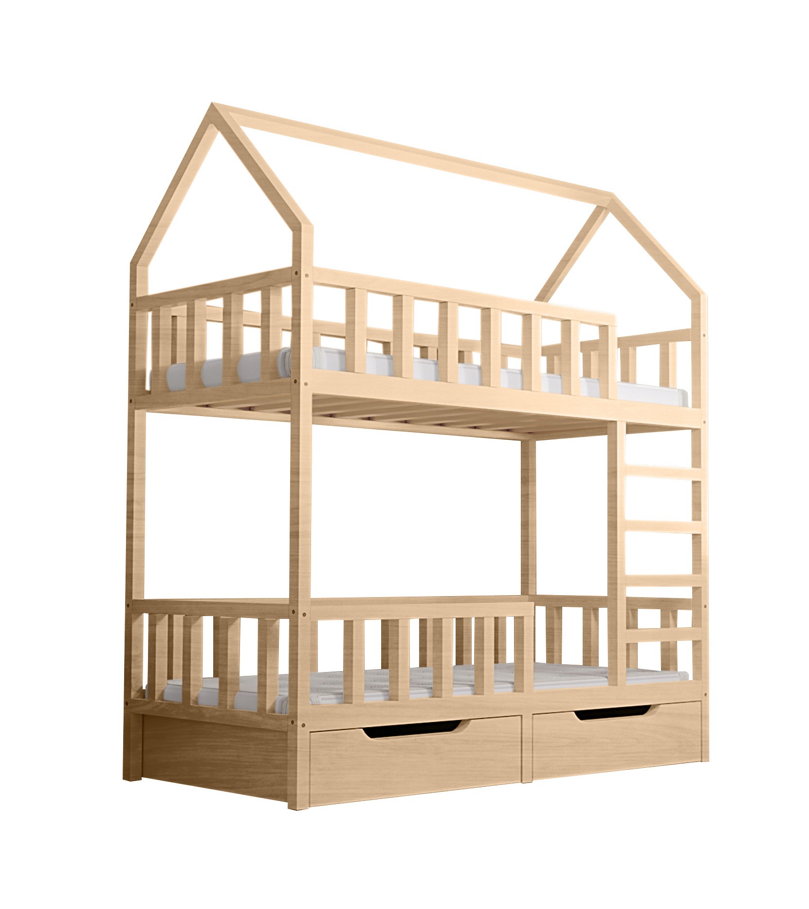 Łóżko drewniane ZOSIA 160x80cm - niemalowane