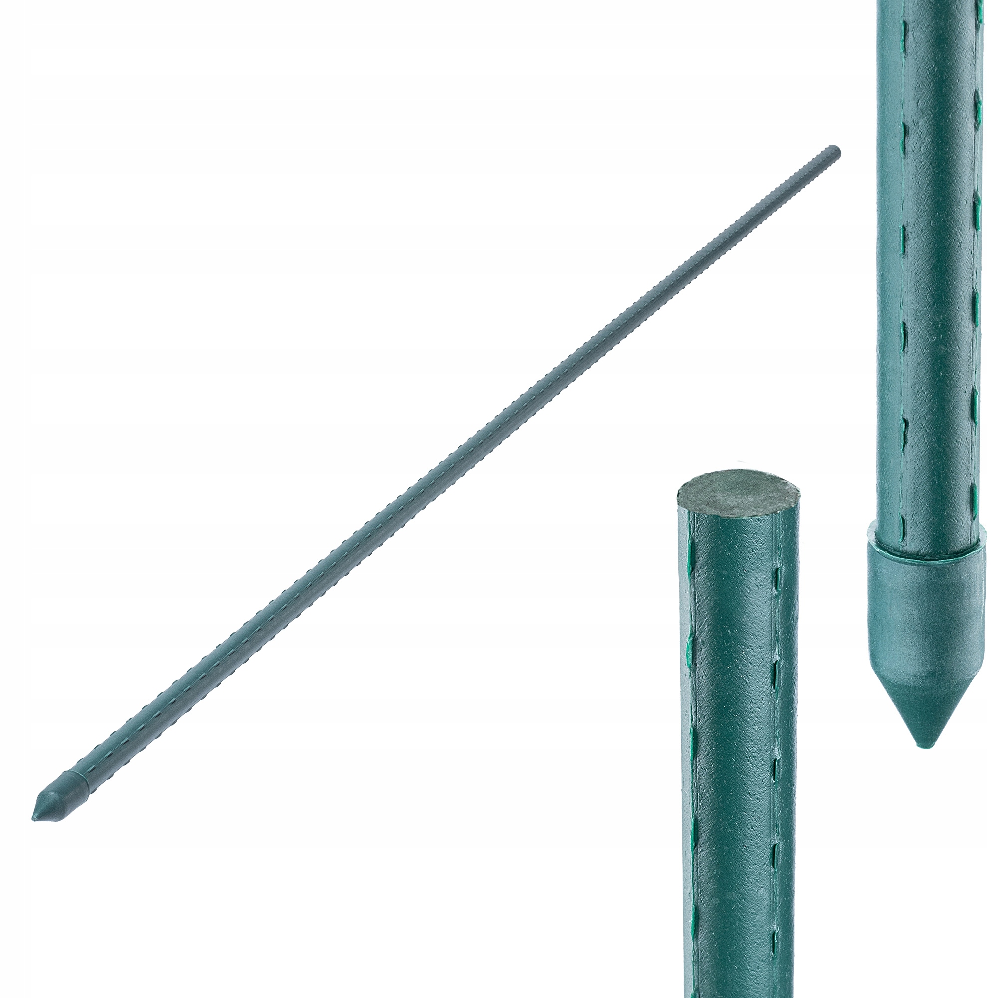 15x TYCZKA DO ROŚLIN 150CM PODPORA POMIDORÓW KWIATY STALOWA POWLEKANA Średnica 16 mm