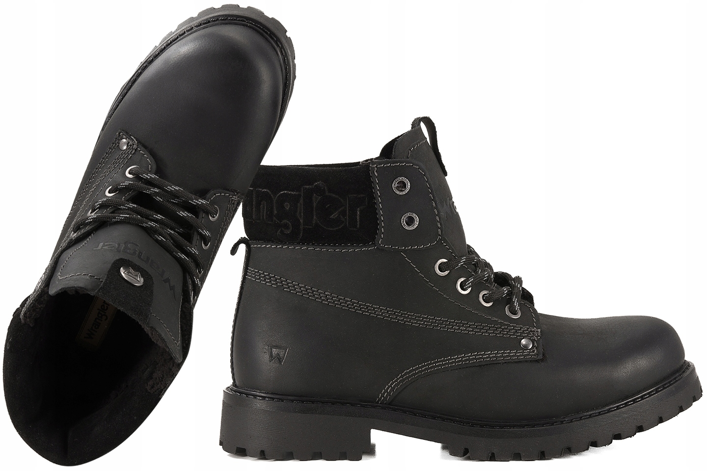 Wrangler 20253059.11A Kotníkové Boty Pánské Zateplené Trapery 44 Černá