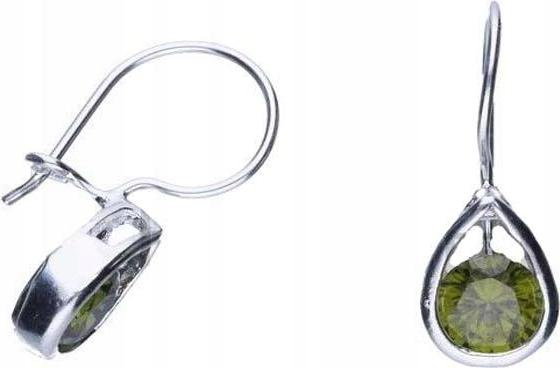 Stříbrné náušnice 925 se zelenými zirkony, efektní, z anglického stříbra