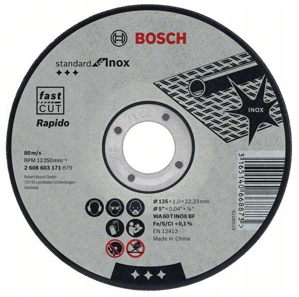 

Bosch 125x1mm tarcza do ciecia stali Rapido