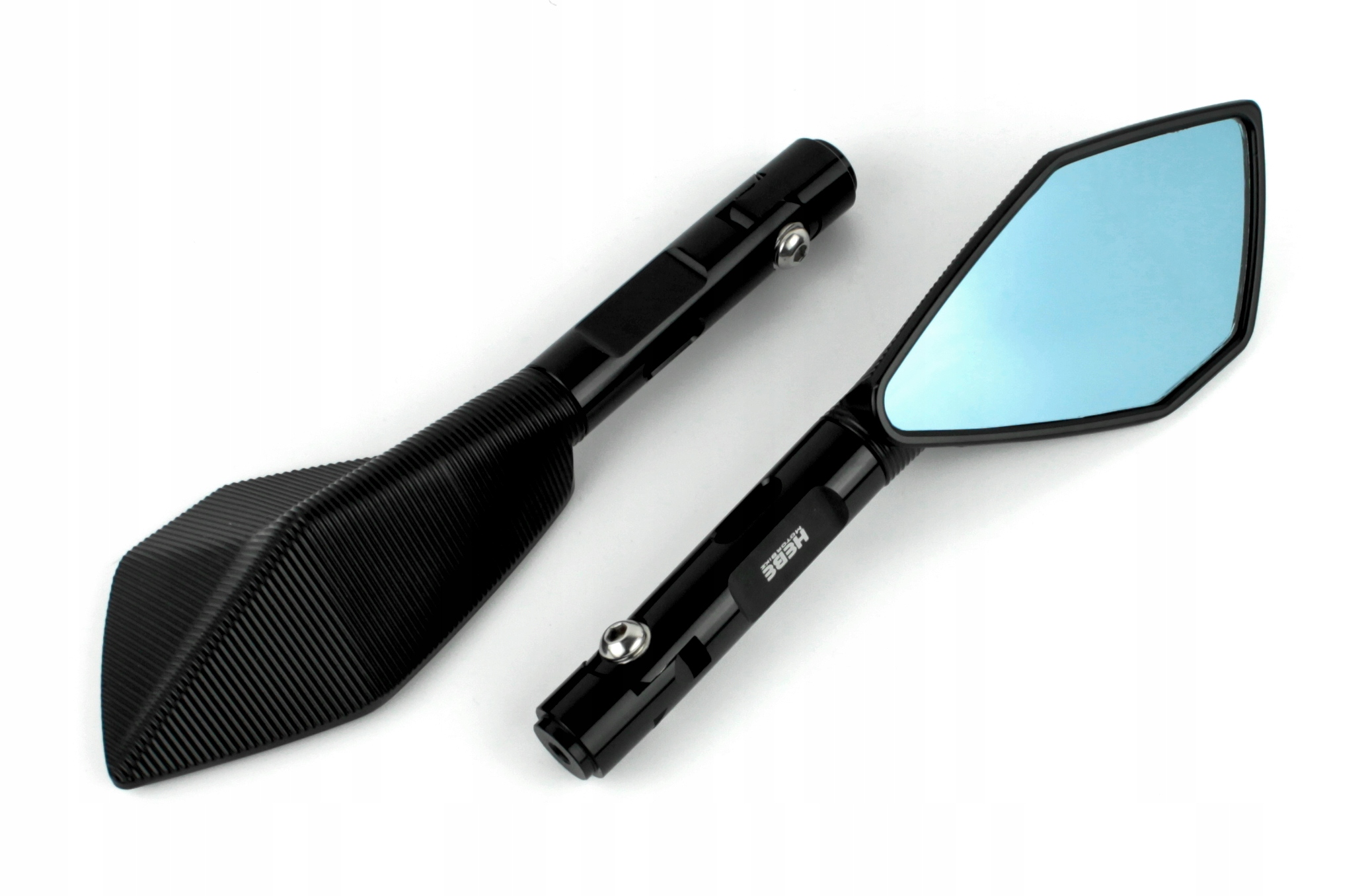 REGULOWANE LUSTERKA MOTOCYKLOWE HEBE ZESTAW CZARNE Producent RacePro