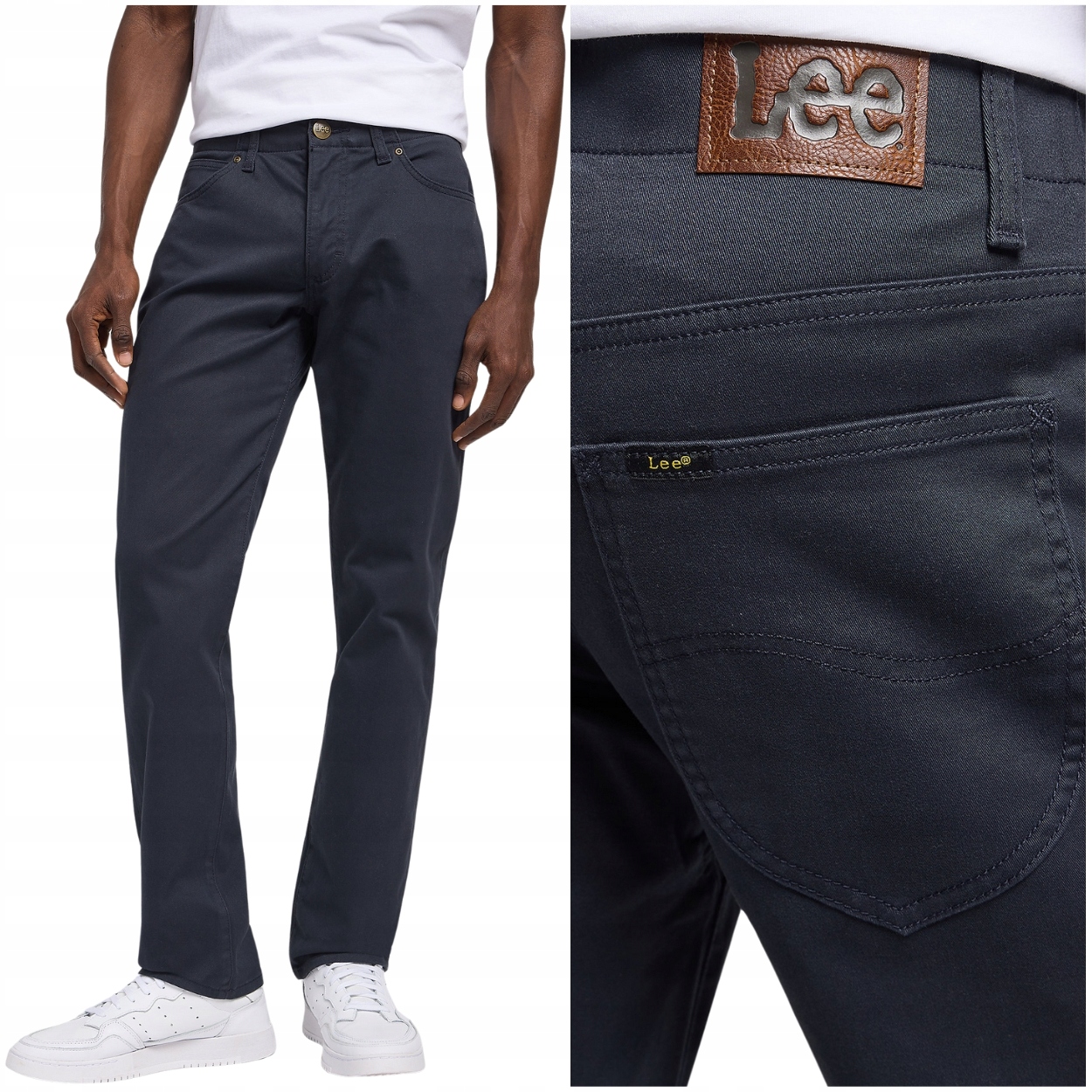 Lee Straight Fit Extreme Motion pohodlné jednoduché látkové kalhoty W30 L32