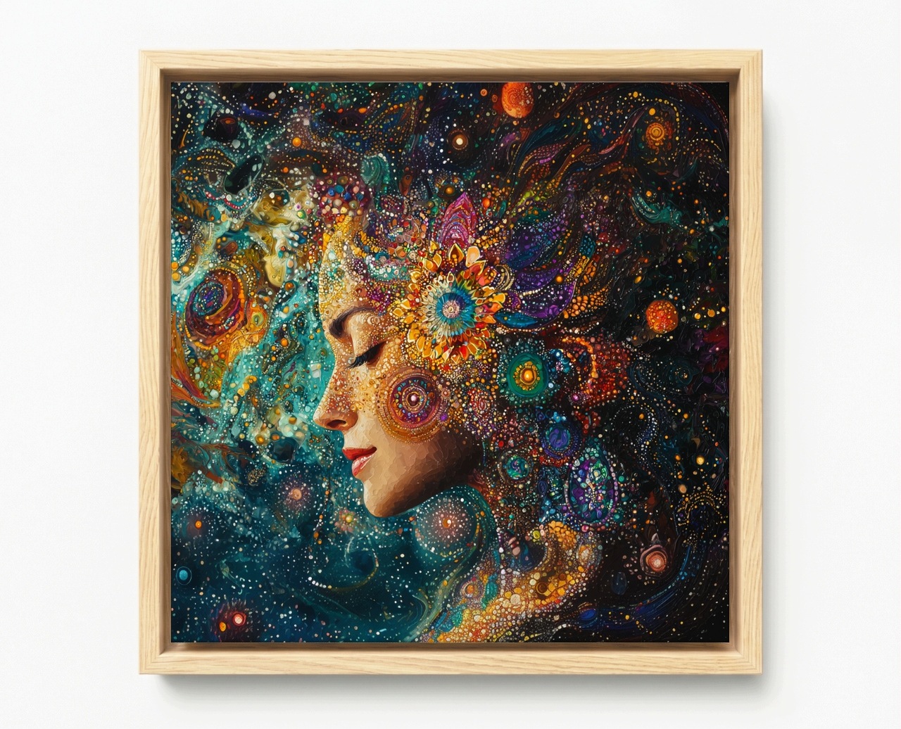 Obraz Rama American Box Portret Kobieta Mandala Czakra Energia Zen 50x50