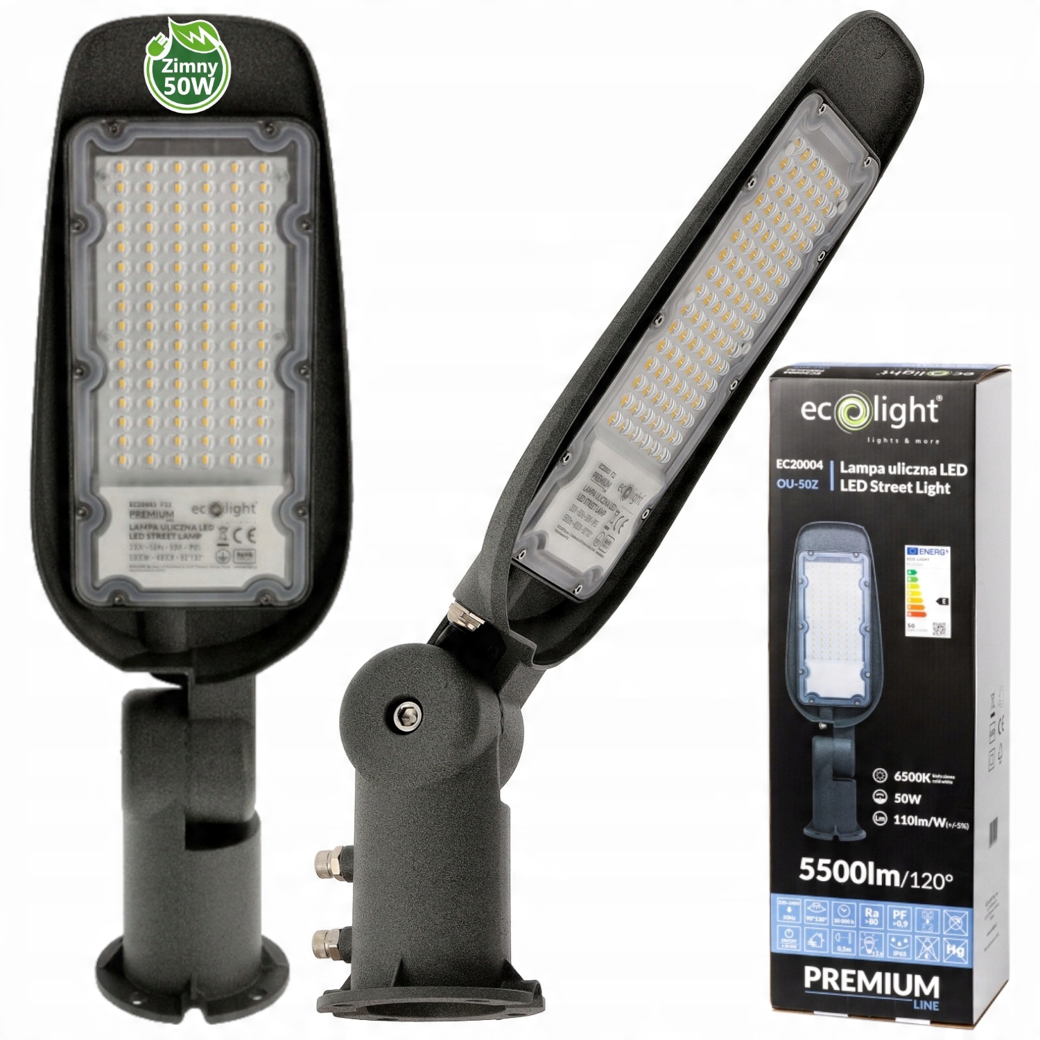 

Lampa Uliczna Led 50W 230V Latarnia Regulowana Cw