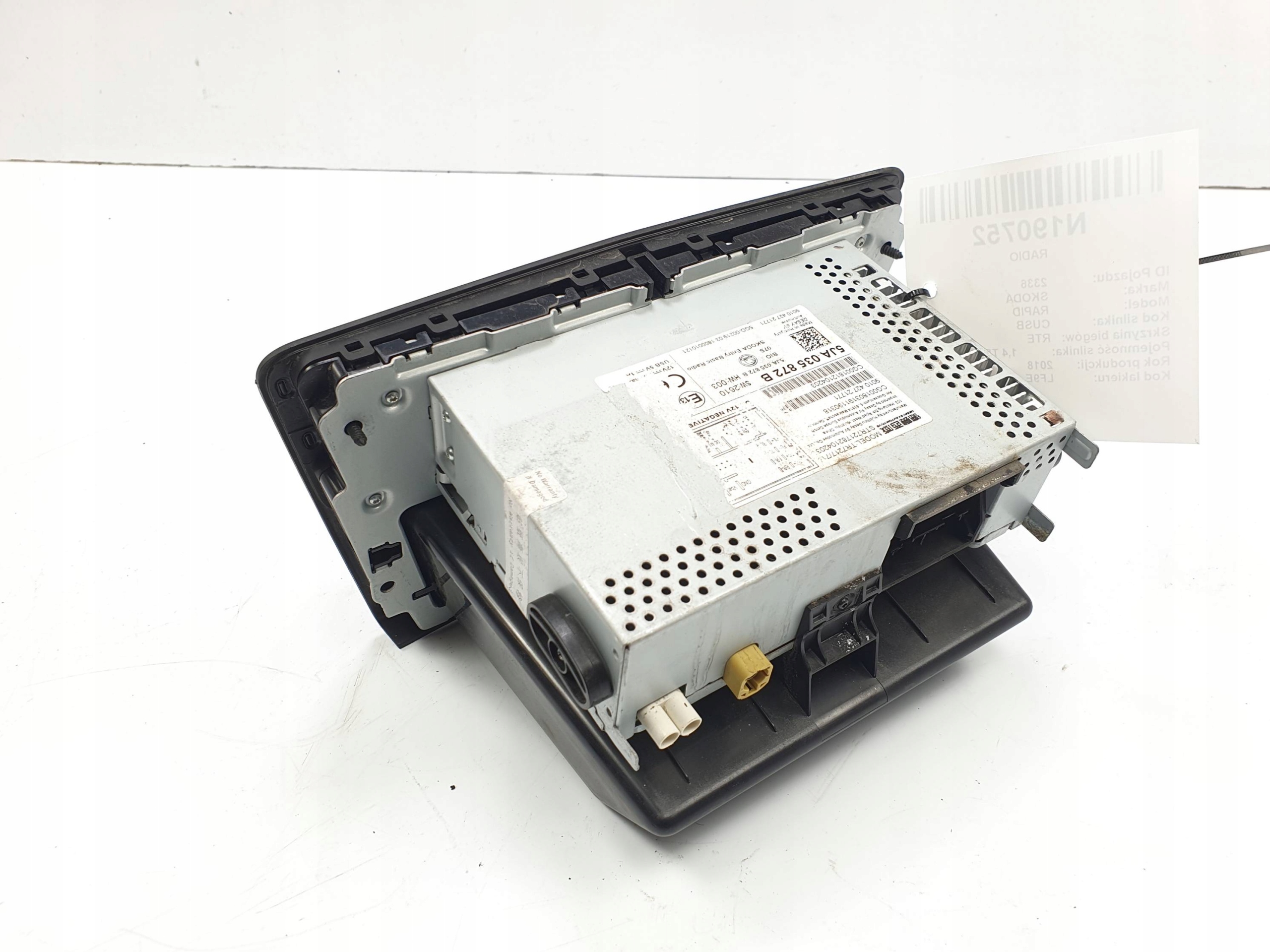 RADIO 5JA035872B SKODA RAPID