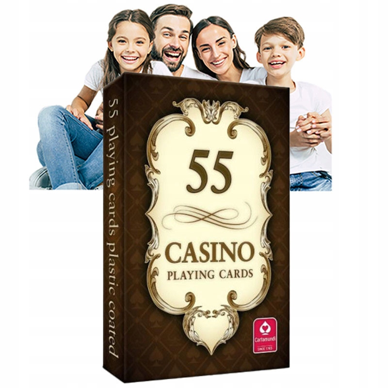 Karty do WSPÓLNEJ GRY KARCIANKA Fajna na IMPREZĘ CASINO 55 Talia Kart Super Nazwa GRY NA LOGICZNE MYŚLENIE GRY DLA CAŁEJ RODZINY KARTY DO GRY KLASYCZNE GRA FAMILIJNA GRY KARCIANE GRA KARCIANA KARTY DO GRY DLA DZIECI GRY RODZINNE