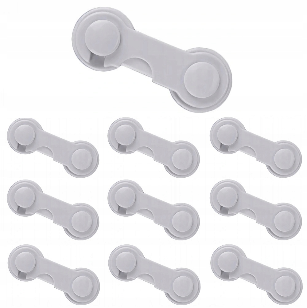 10 x БЕЗОПАСНОСТИ БЛОКИРОВКА ДВЕРЦЫ ШКАФЧИКОВ БЕЛАЯ