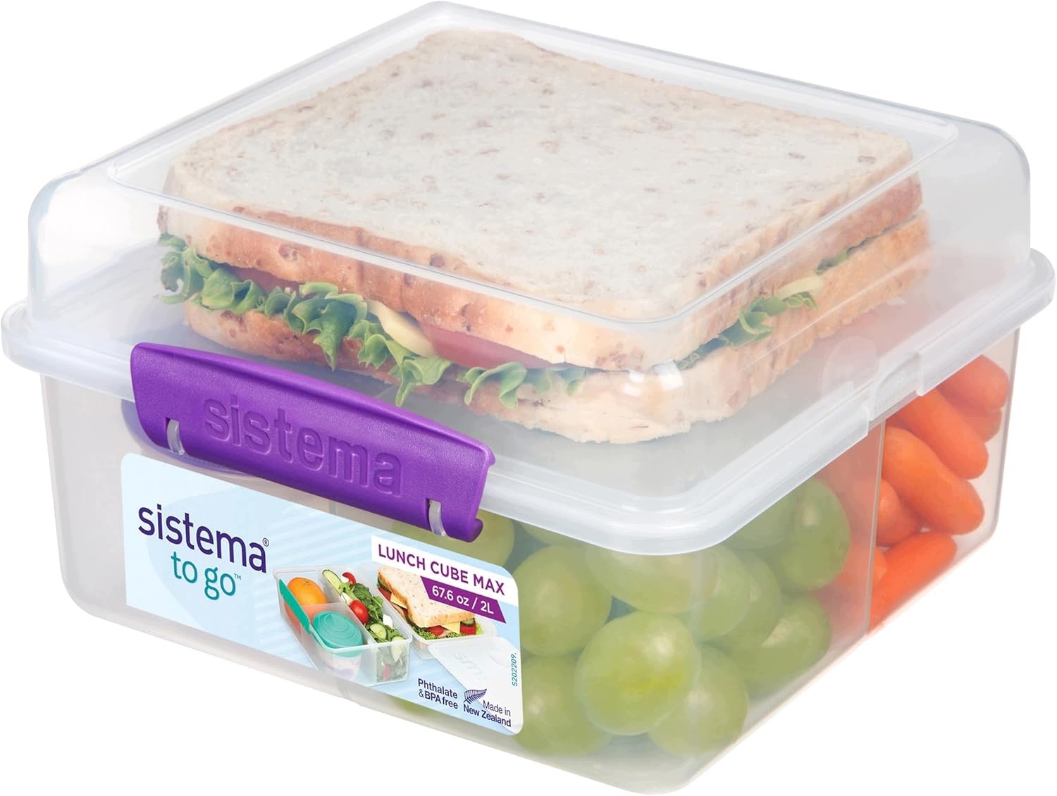 Pudełko na lunch z przegródkami 2 l szkolne Lunch Cube Max