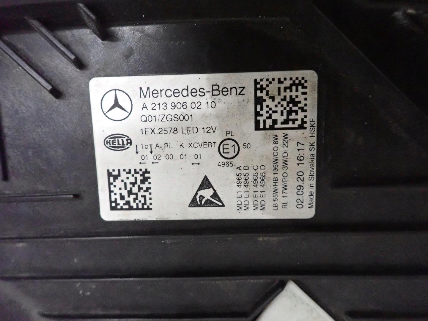 light front front right MERCEDES E-KLASA W213 LIFT 2020- A213