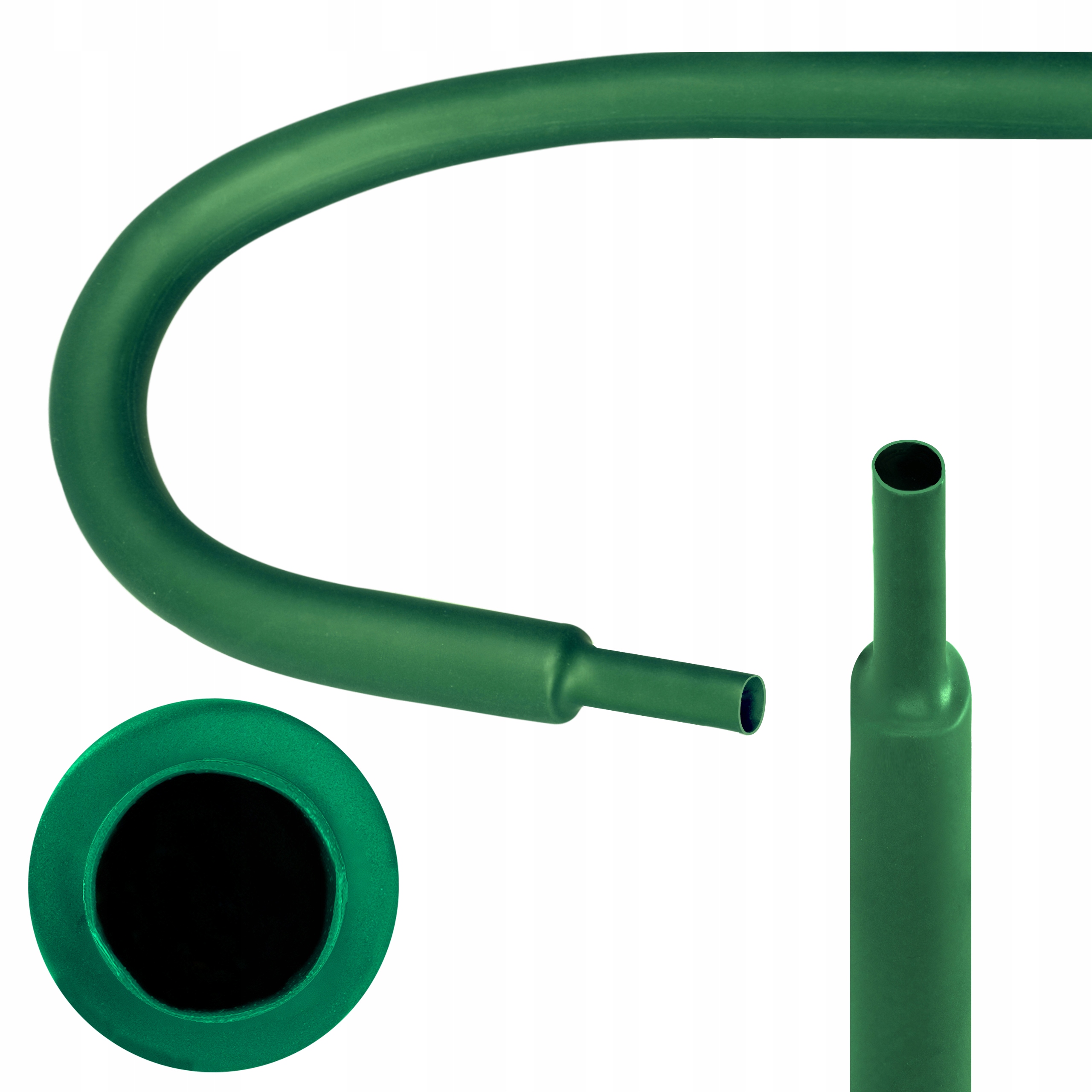 Rurka koszulka termokurczliwa 6,4/3,2 zielona 1m