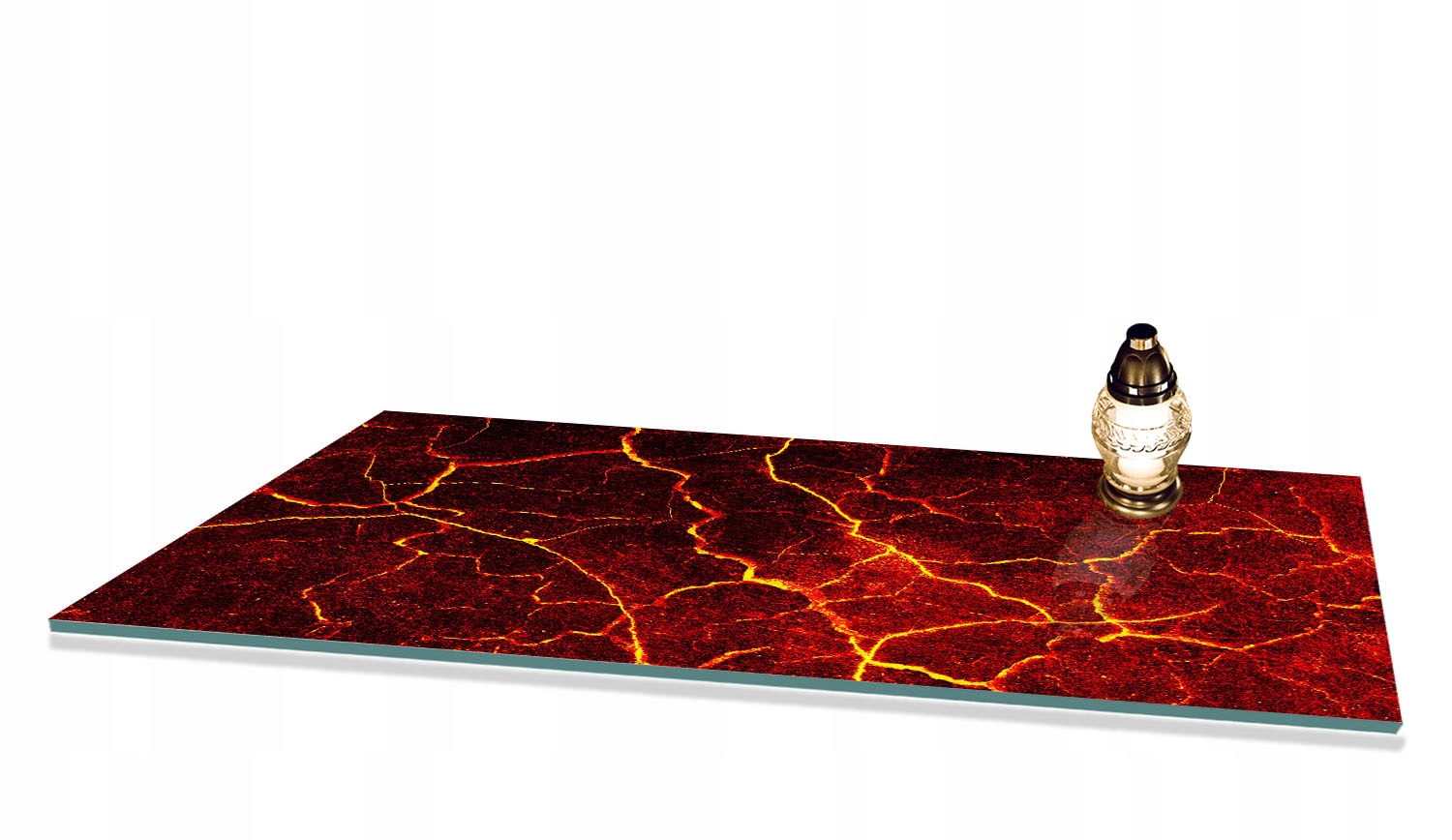 Skleněná velká podložka Tvrzená Pod Zničení Mramor 90x52 cm Hřbitov Památník