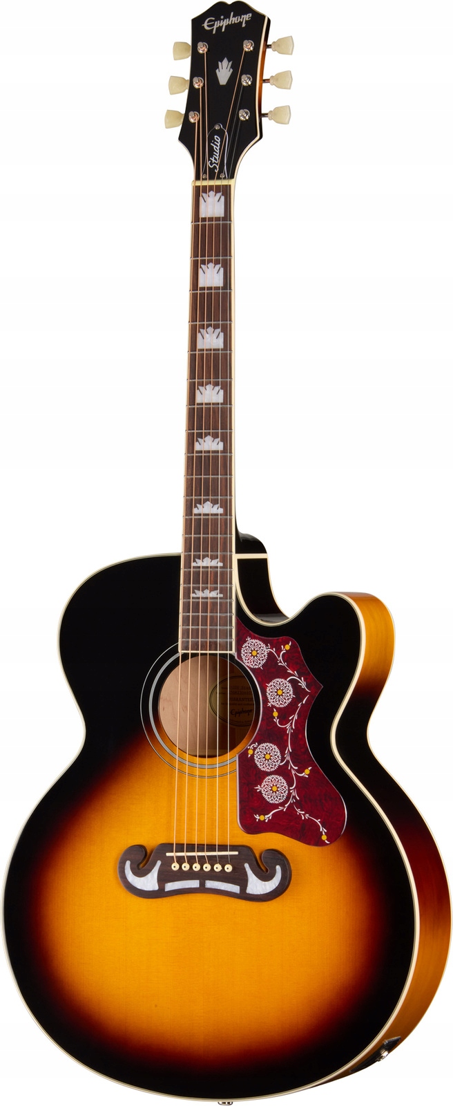 Epiphone J-200 Studio Ec Vintage Sunburst – elektroakustická kytara