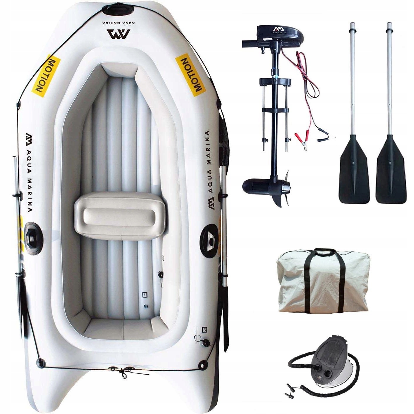 Ponton Z Silnikiem elektrycznym turystyczny wędkarski Aqua Marina motion