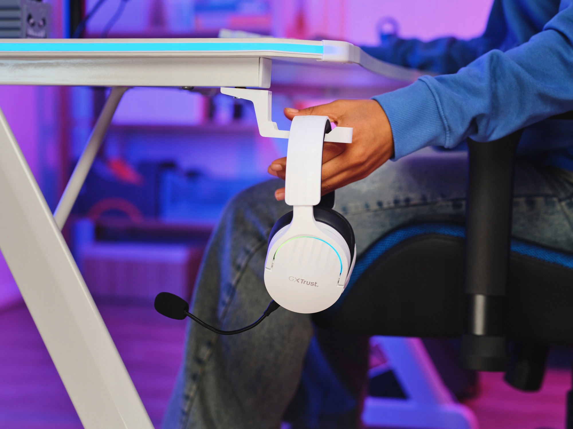 BEZPRZEWODOWE SŁUCHAWKI GAMINGOWE Z MIKROFONEM KONSOLA PC 2,4 GHz BLUETOOTH Rodzaj słuchawek wokółuszne