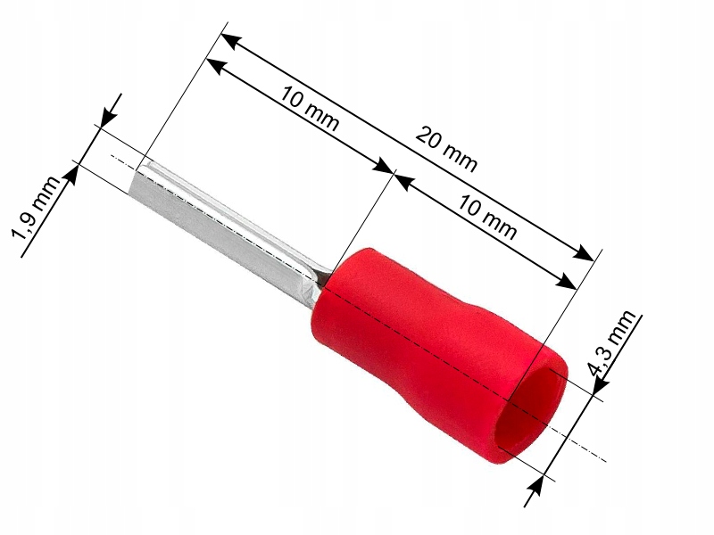 

Konektor tulejka 1,9/20mm kabel 4,3mm 100szt.