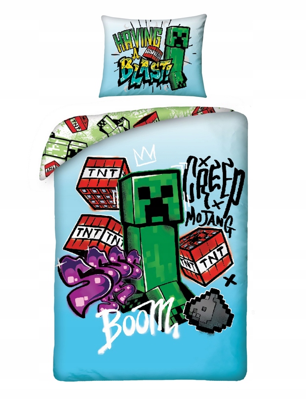 

Pościel Minecraft 140x200 Creeper Tnt Młodzieżowa