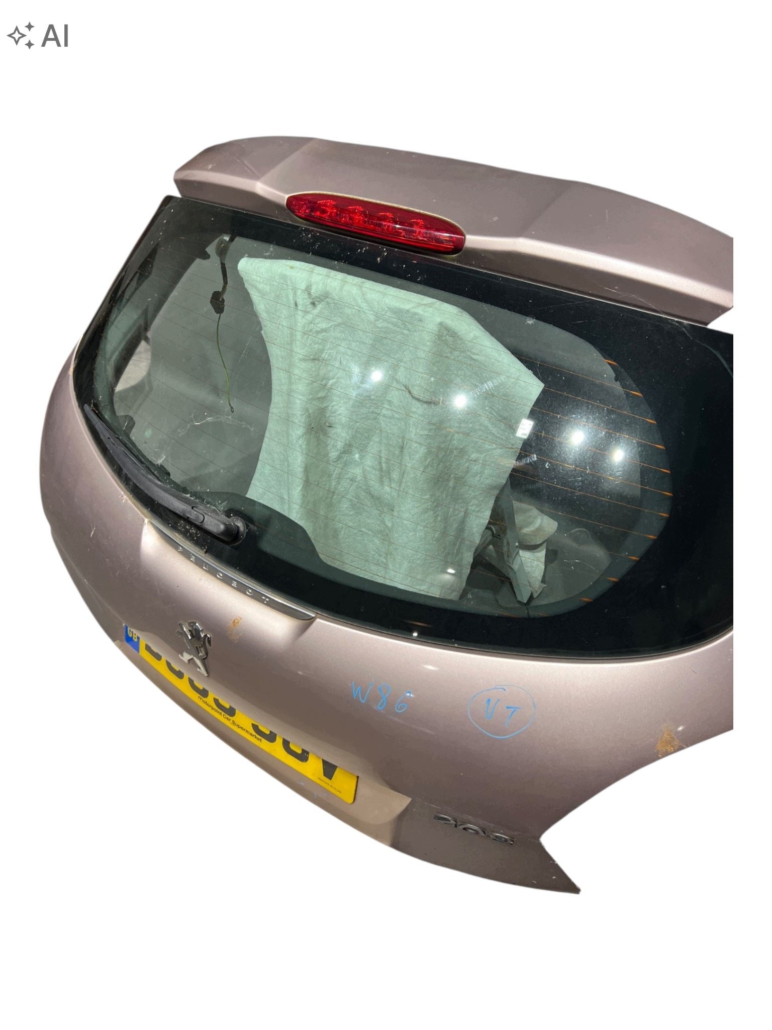 trunk door boot rear part PEUGEOT 208 and (2012-2015) HB code LAKIERU KCK