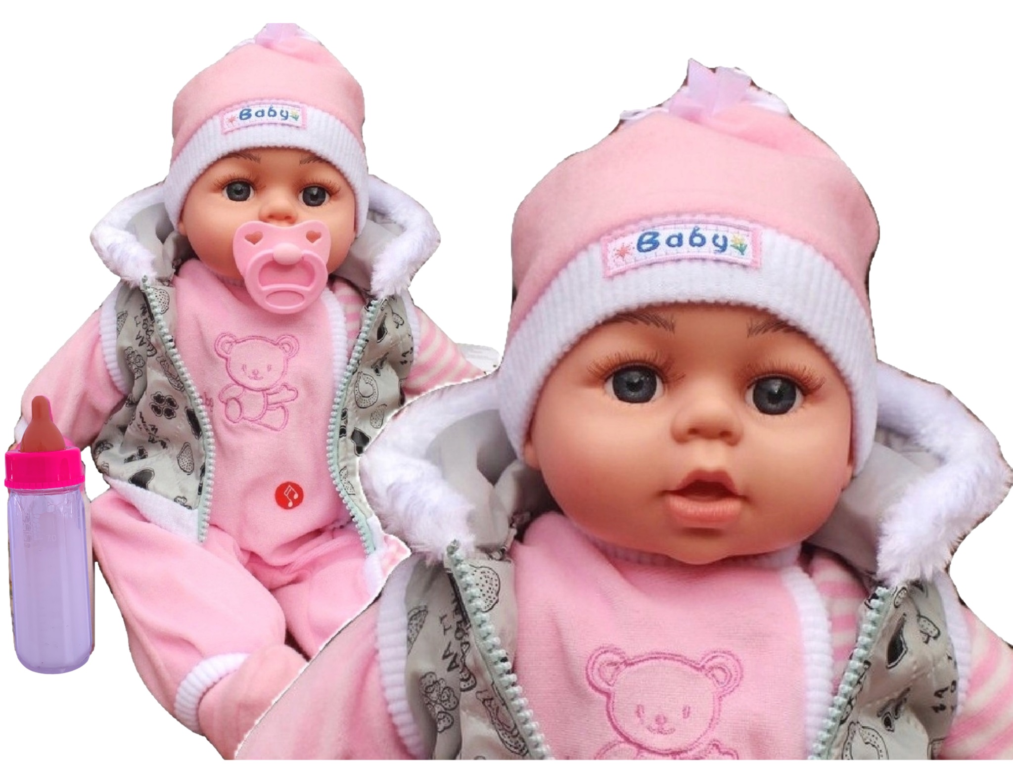 LALKA JAK ŻYWA BOBAS 45 CM MÓWIĄCA I ŚPIEWAJĄCA