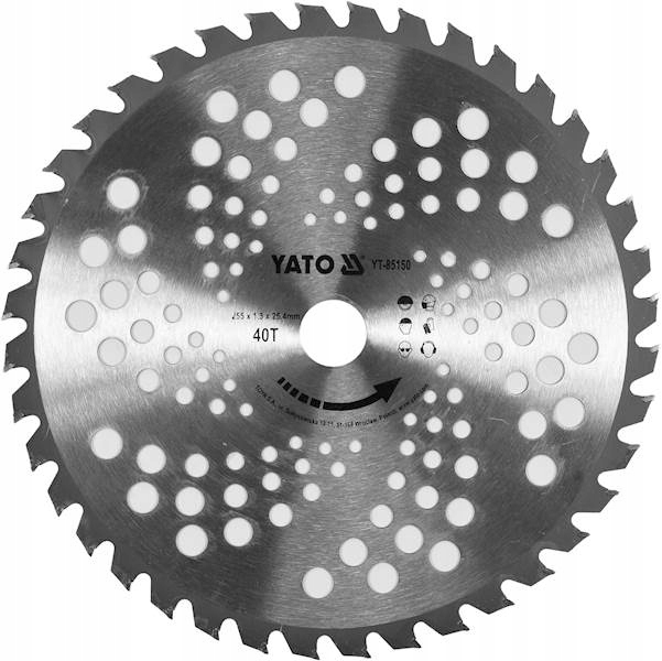 

Tarcza Widiowa 255MM Do Kosy, Kos 40 Zębów 40T Tct