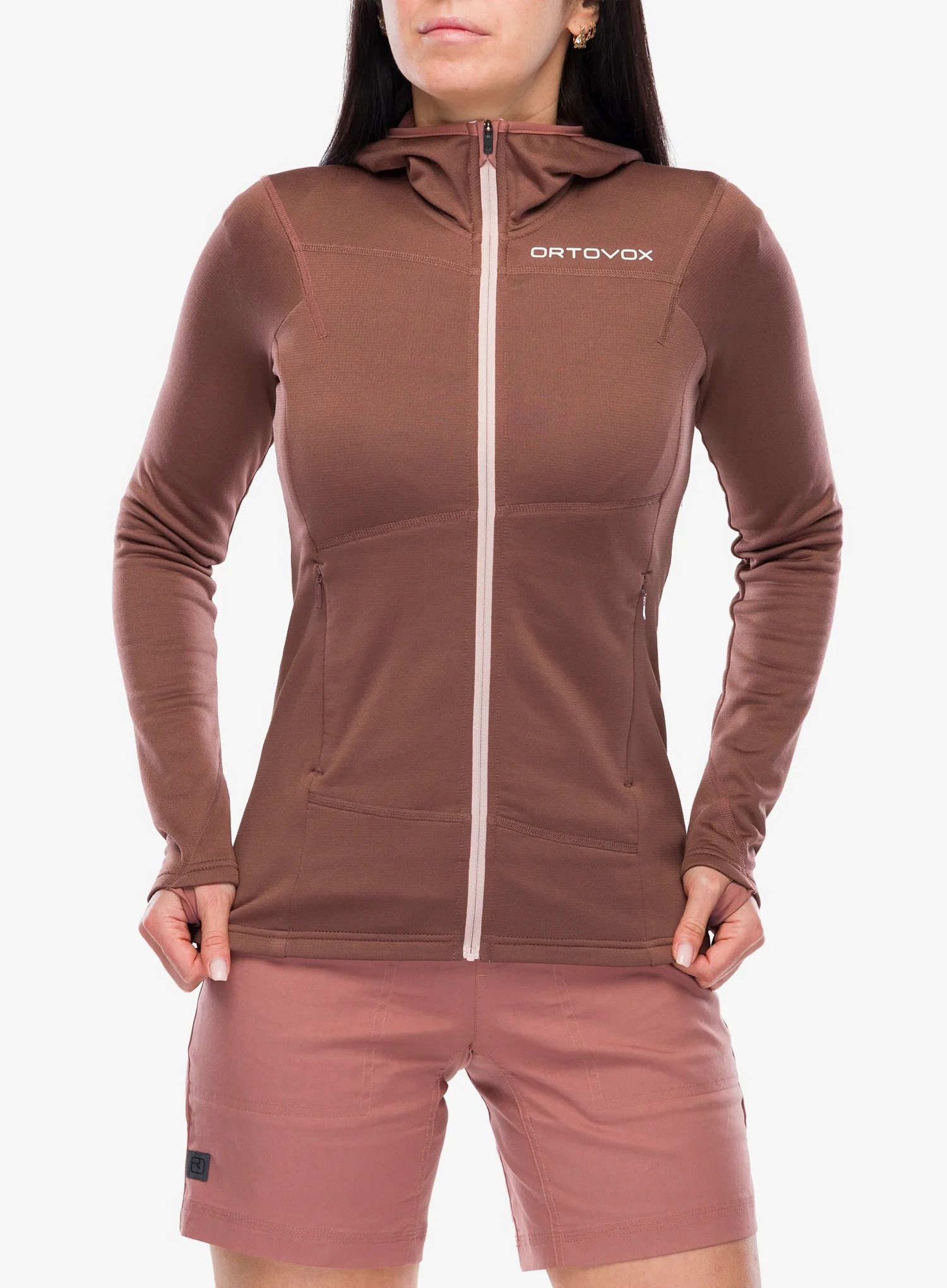 Rozepínací mikina dámská Ortovox Fleece Light Hoody chestnut M