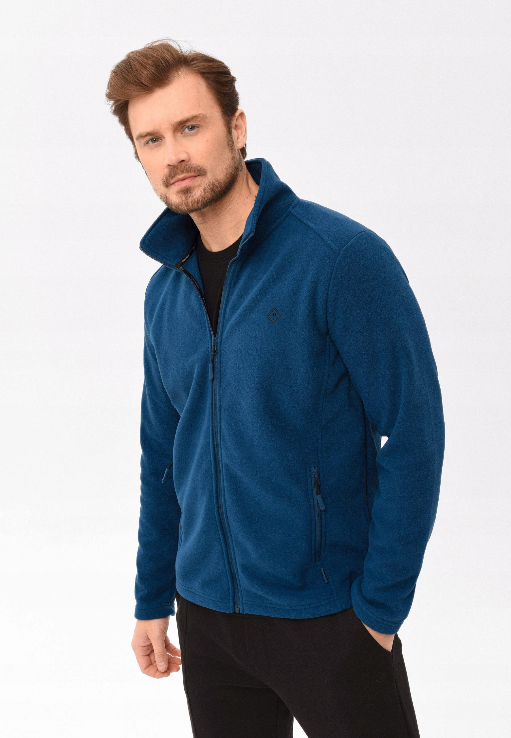 Męska Bluza Polarowa Rozpinana Ze Stójką Szara Volcano F-livingo XXL