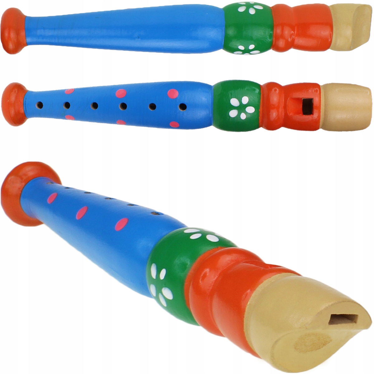 FLET PROSTY DREWNIANY SZKOLNY SOPRANOWY KOLOROWY