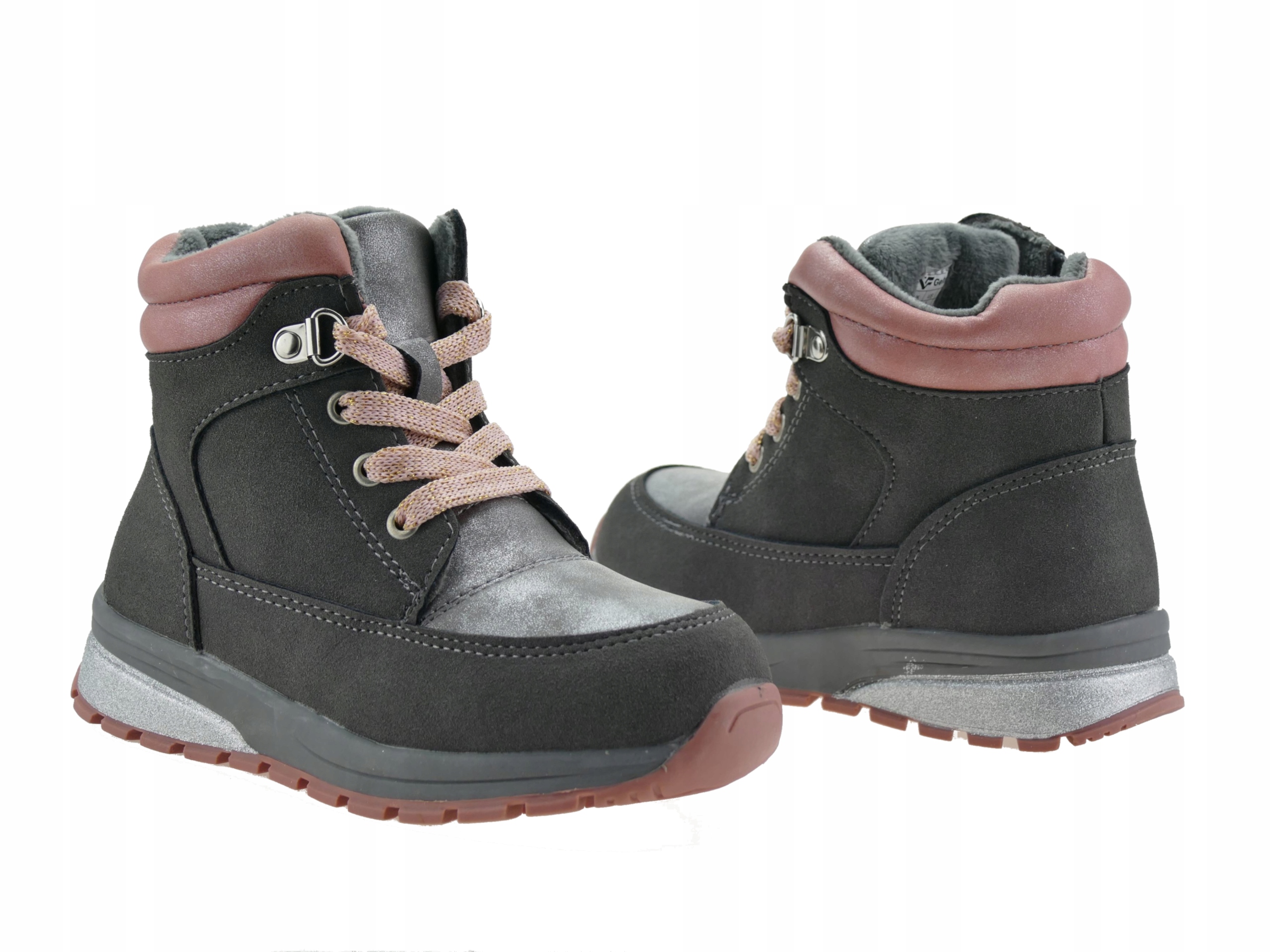 BUTY ZIMOWE DZIEWCZĘCE OCIEPLANE ŚNIEGOWCE 26 Materiał skóra ekologiczna