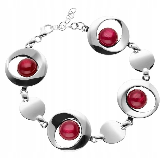 Stříbrný náramek Ag 925 oxidovaný s kameny SG-372-BR-S-P