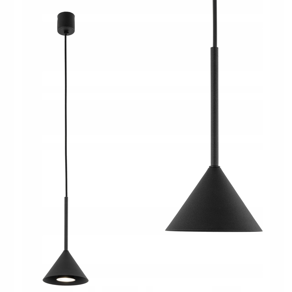 Závěsná lampa černý kužel Ø12 cm Cono Black Mini 1xGU10 10304 Tk Lighting