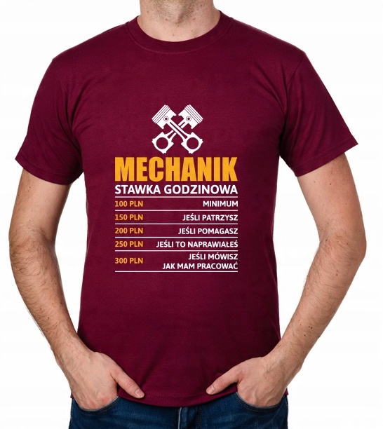 

koszulka Mechanik stawka godzinowa prezent