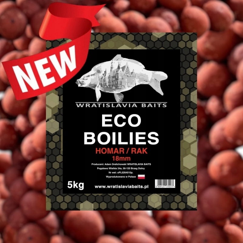 Wratislavia Baits Kulki zanętowe Eco Boilies 18mm 5kg Homar Rak